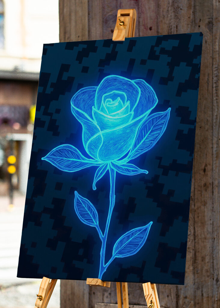 Lightning blue flower