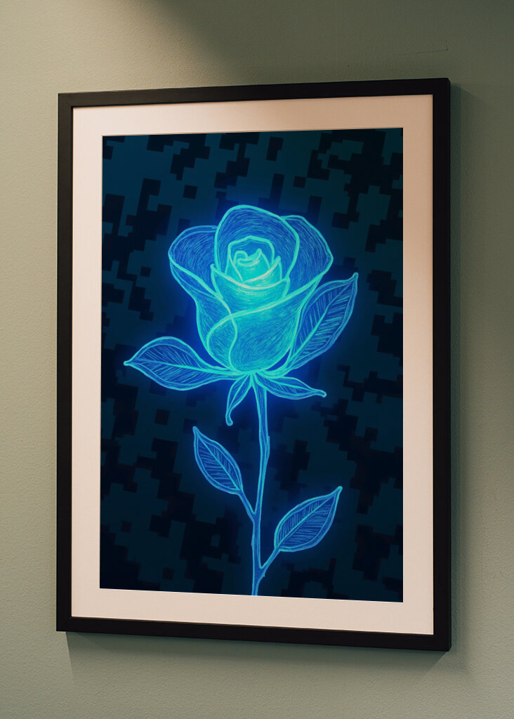 Lightning blue flower