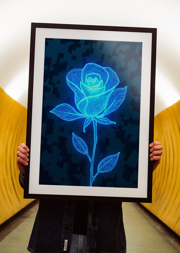 Lightning blue flower