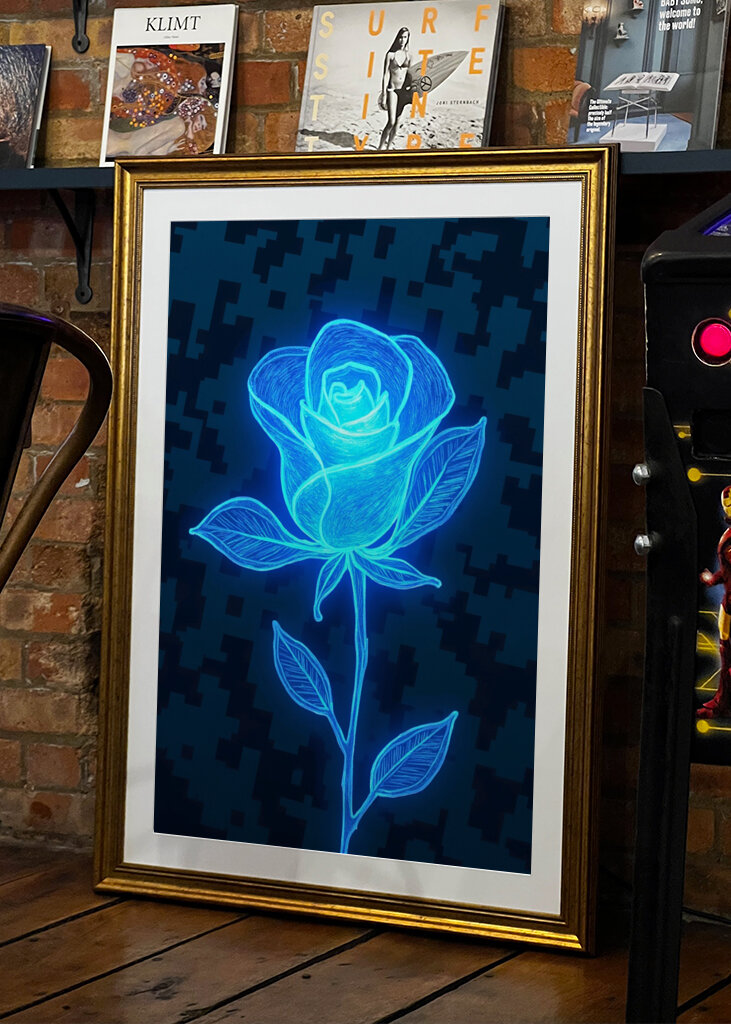 Lightning blue flower