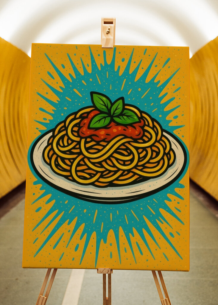 Spaghetti Pasta Napoli Pop Art
