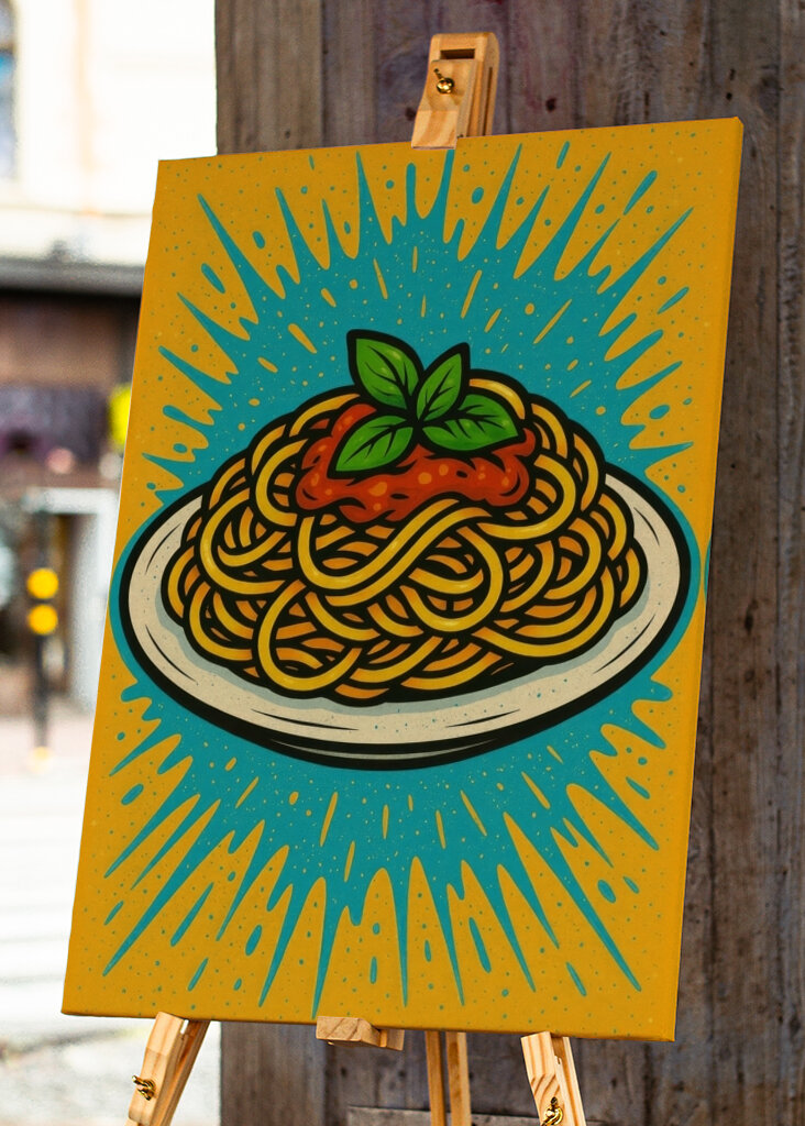 Spaghetti Pasta Napoli Pop Art
