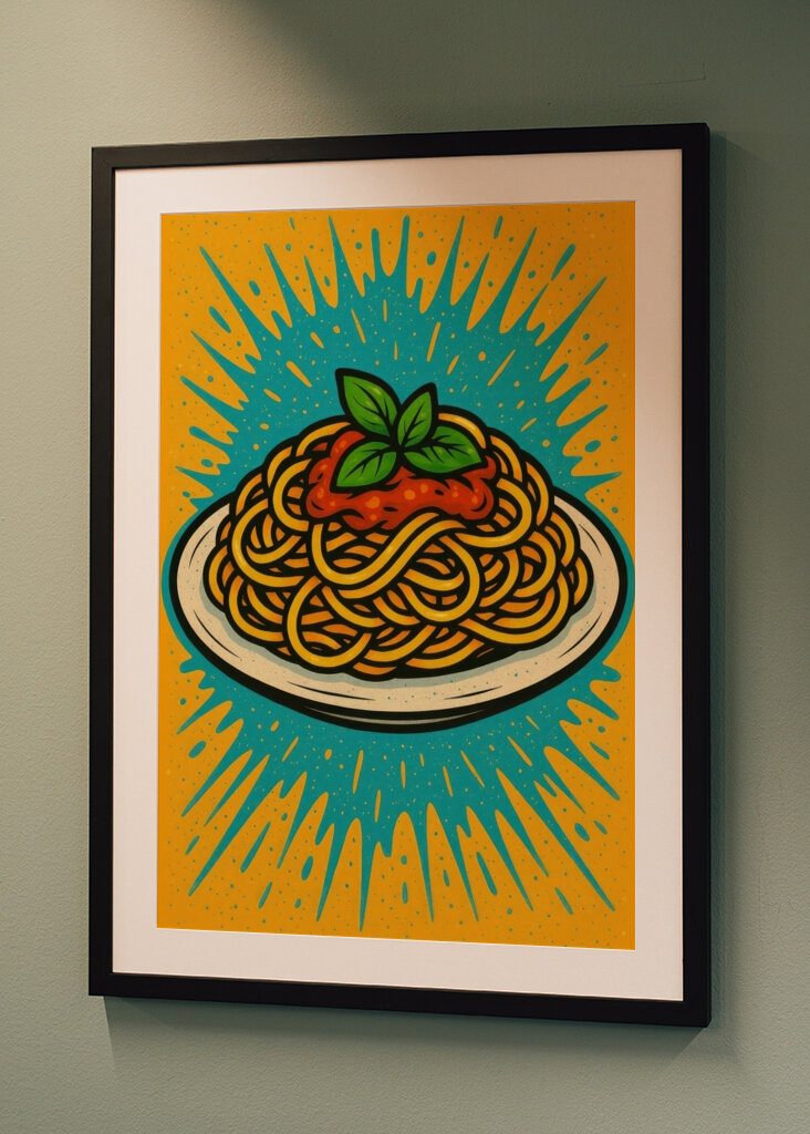 Spaghetti Pasta Napoli Pop Art