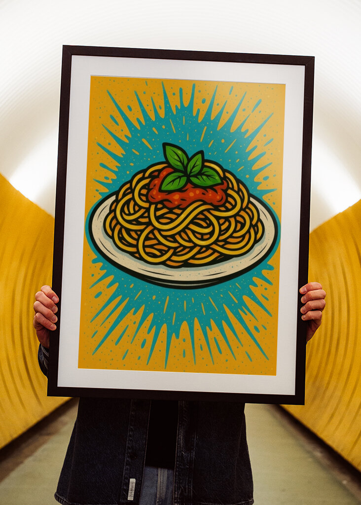 Spaghetti Pasta Napoli Pop Art