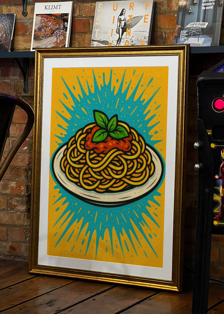 Spaghetti Pasta Napoli Pop Art