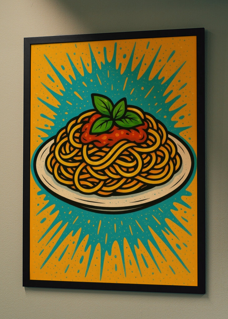 Spaghetti Pasta Napoli Pop Art