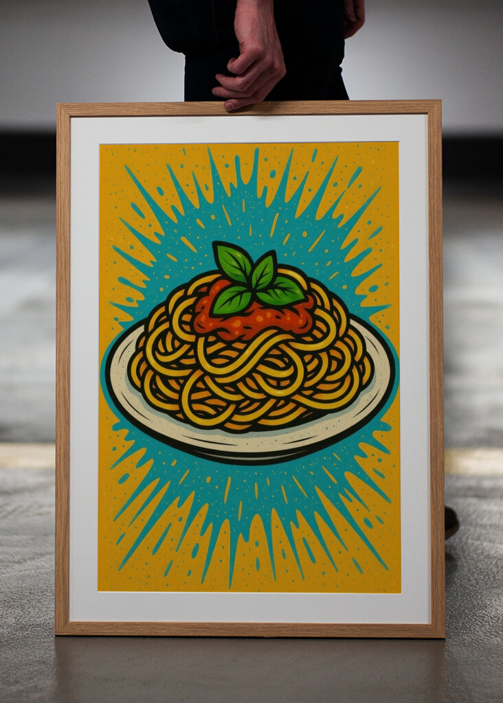 Spaghetti Pasta Napoli Pop Art