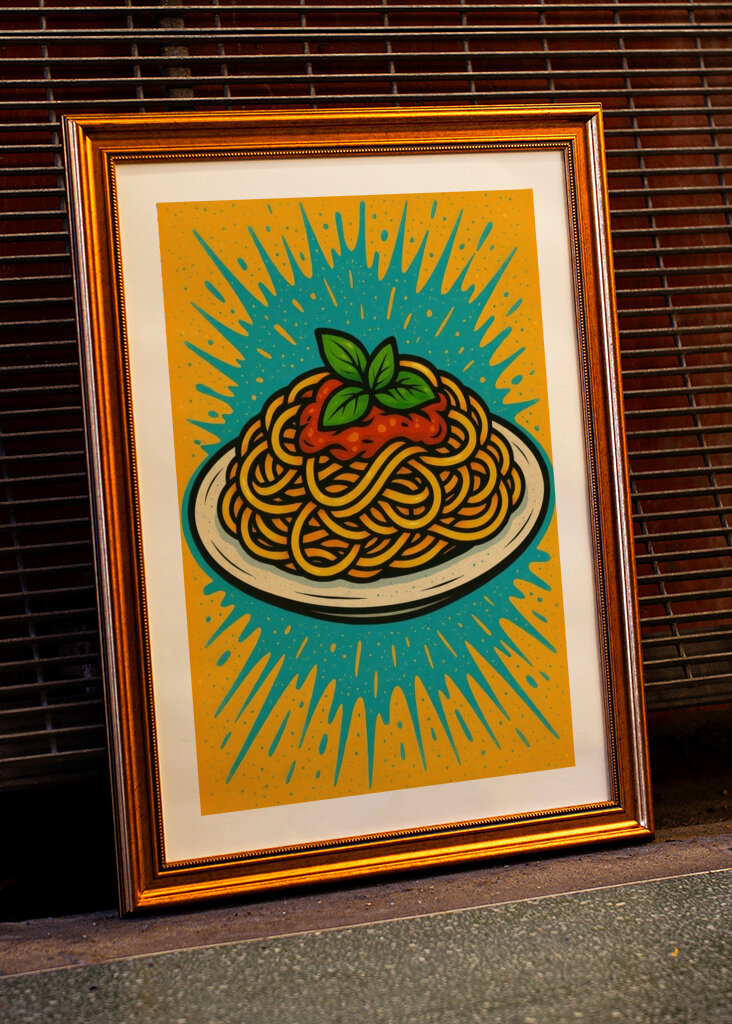 Spaghetti Pasta Napoli Pop Art