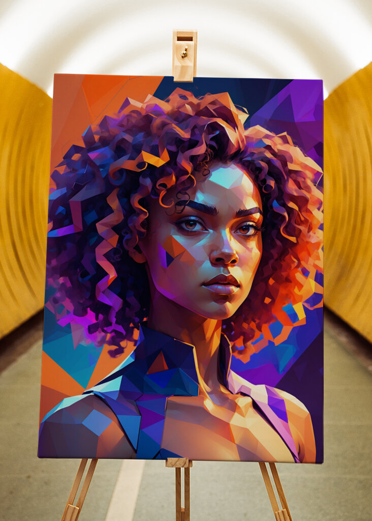 nainen, jolla on kiharat hiukset