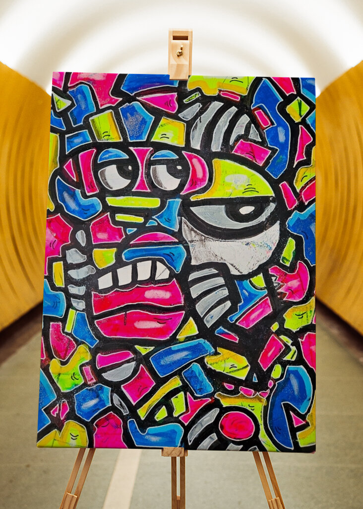 Fargerik sztuka pop art kubizm