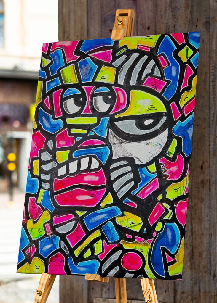 Fargerik sztuka pop art kubizm