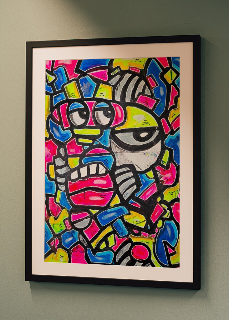 Fargerik sztuka pop art kubizm