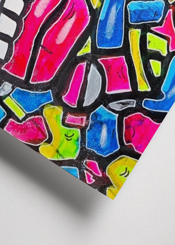 Fargerik sztuka pop art kubizm