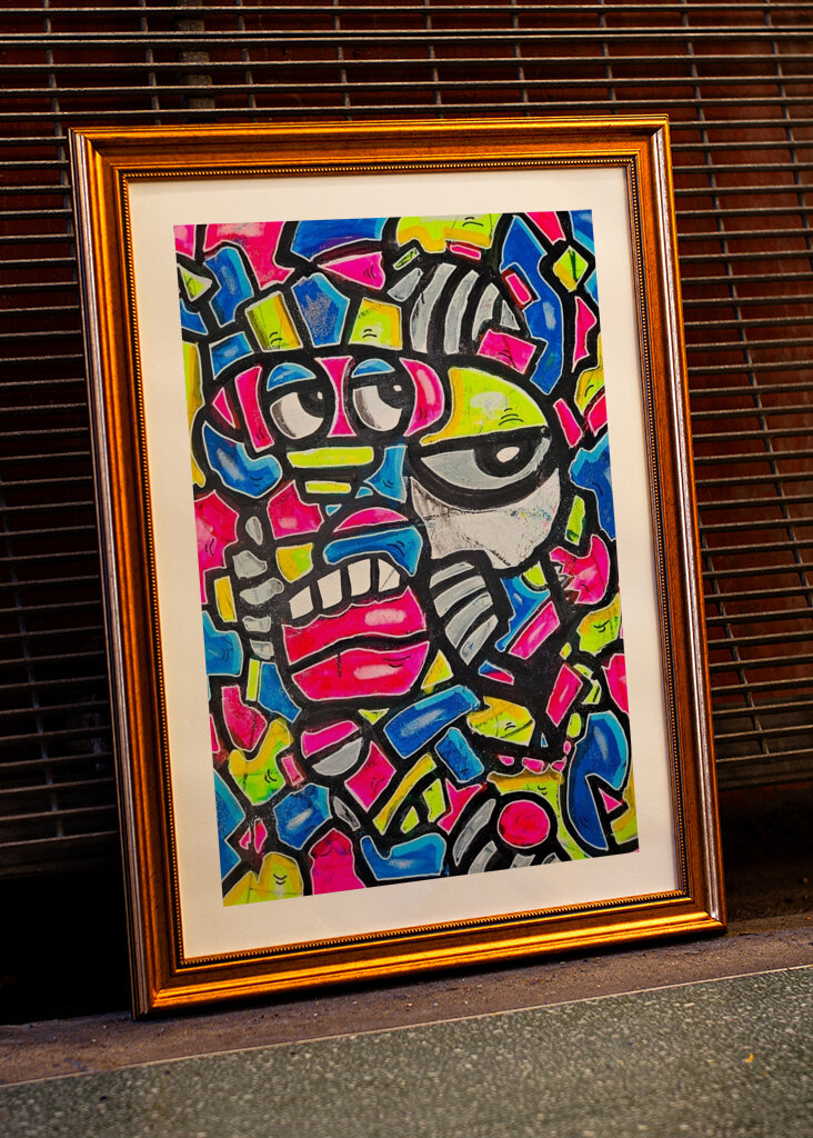 Fargerik sztuka pop art kubizm