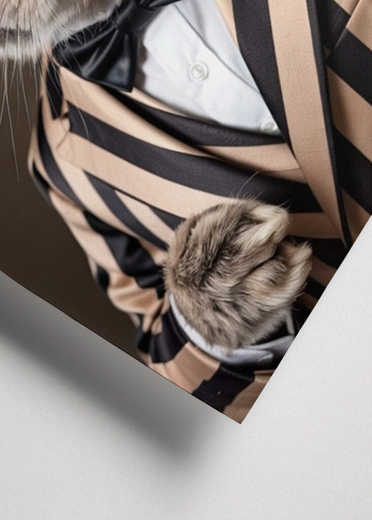 Dapper Rabbit in Striped Suit