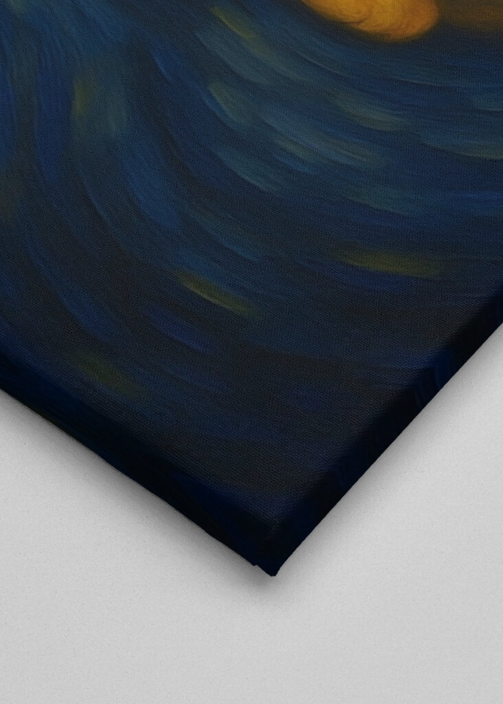 Cat Sleeping on a Starry Night