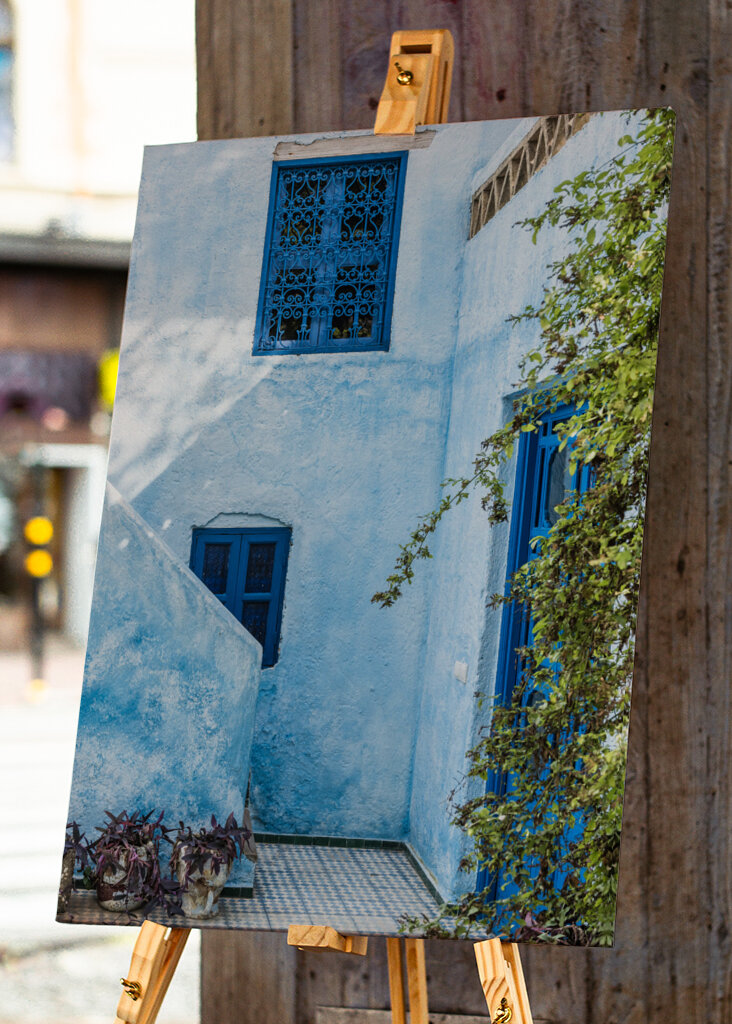 Blaue Fassade in Marokko