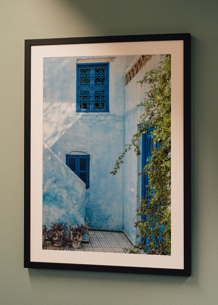 Blaue Fassade in Marokko