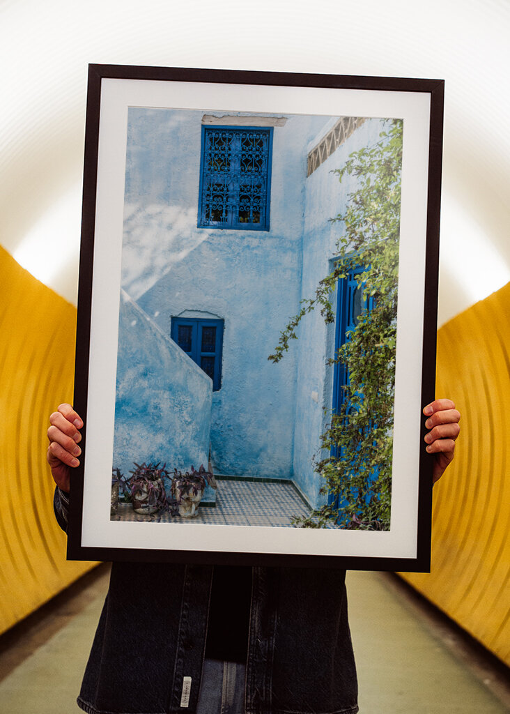 Blaue Fassade in Marokko