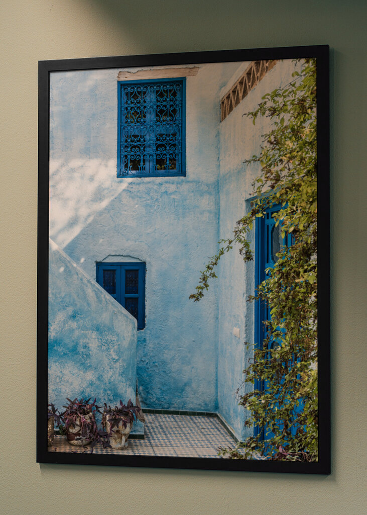 Blaue Fassade in Marokko