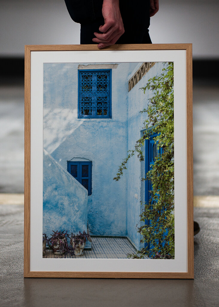 Blaue Fassade in Marokko