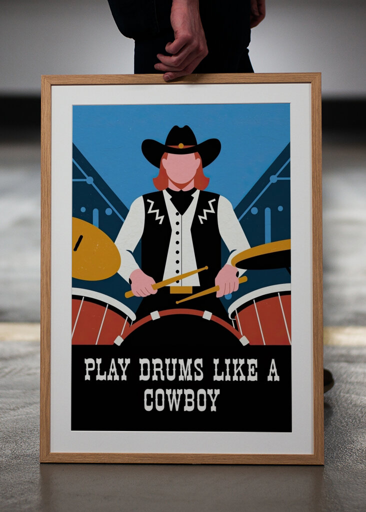 Schlagzeug spielen wie ein Cowboy