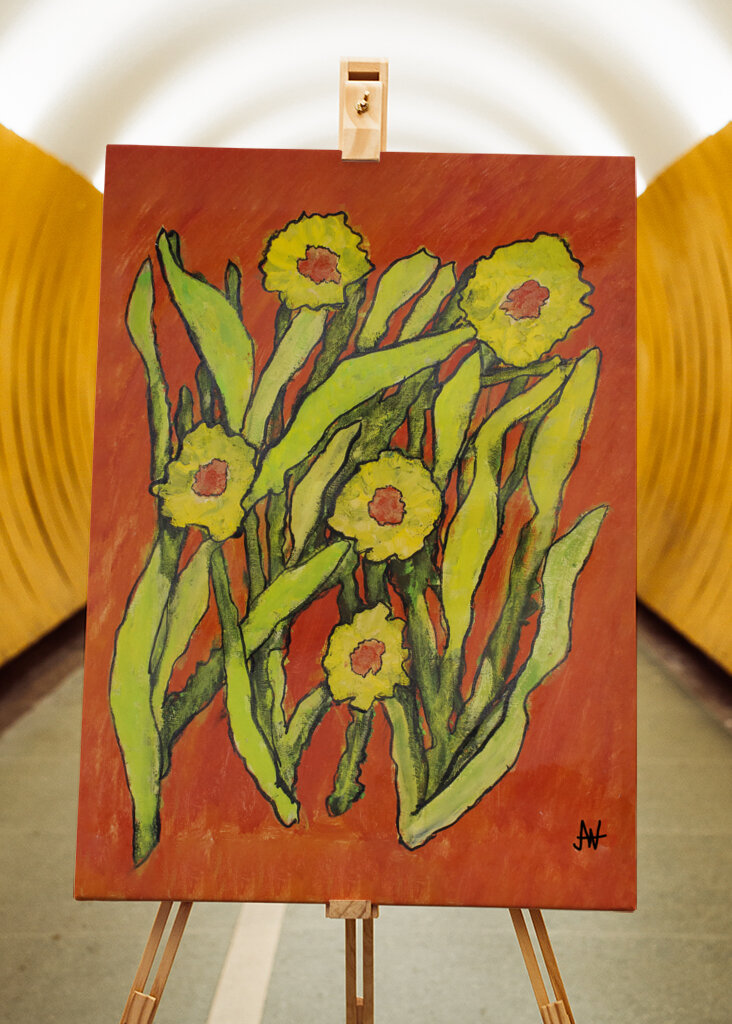 Flowers in passionate dance