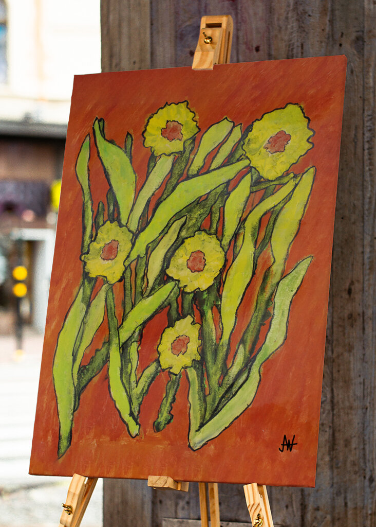 Flowers in passionate dance