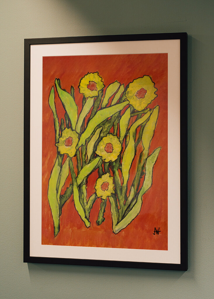 Flowers in passionate dance