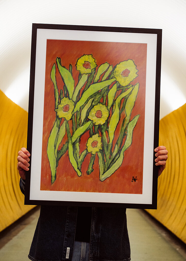 Flowers in passionate dance