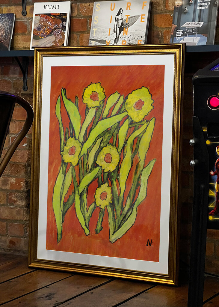 Flowers in passionate dance