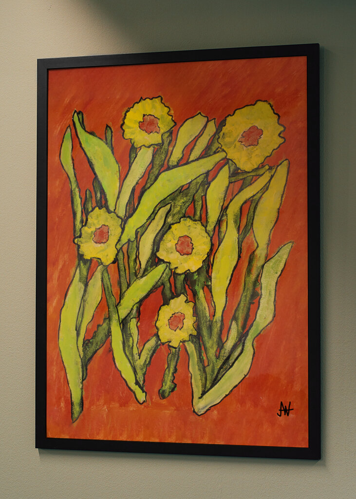 Flowers in passionate dance