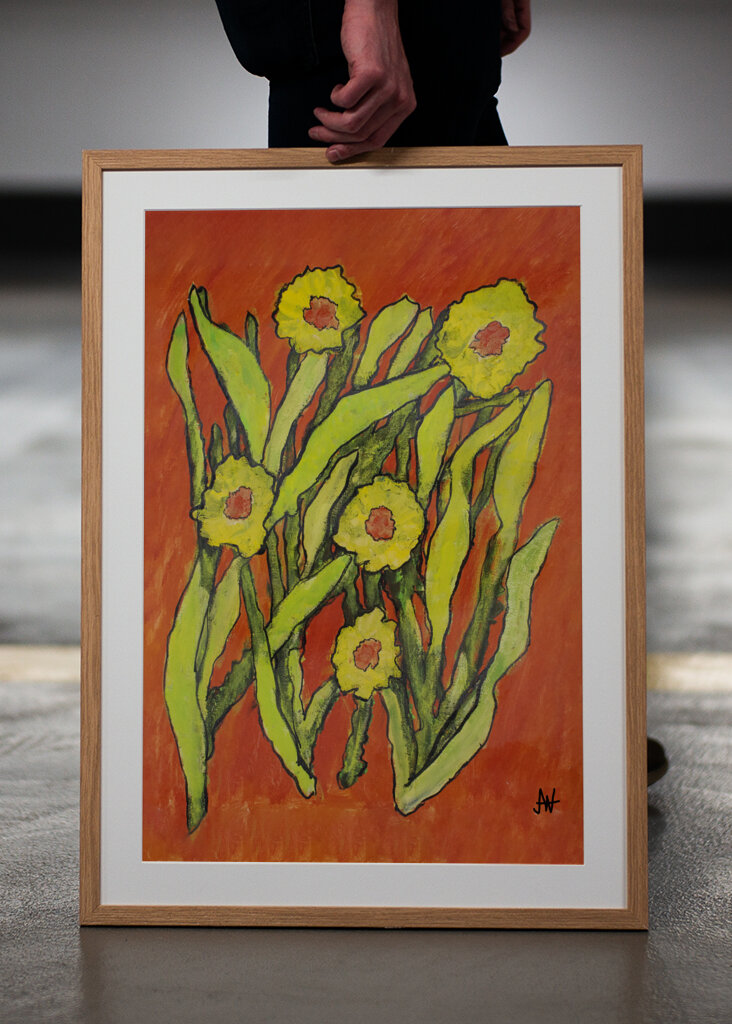 Flowers in passionate dance