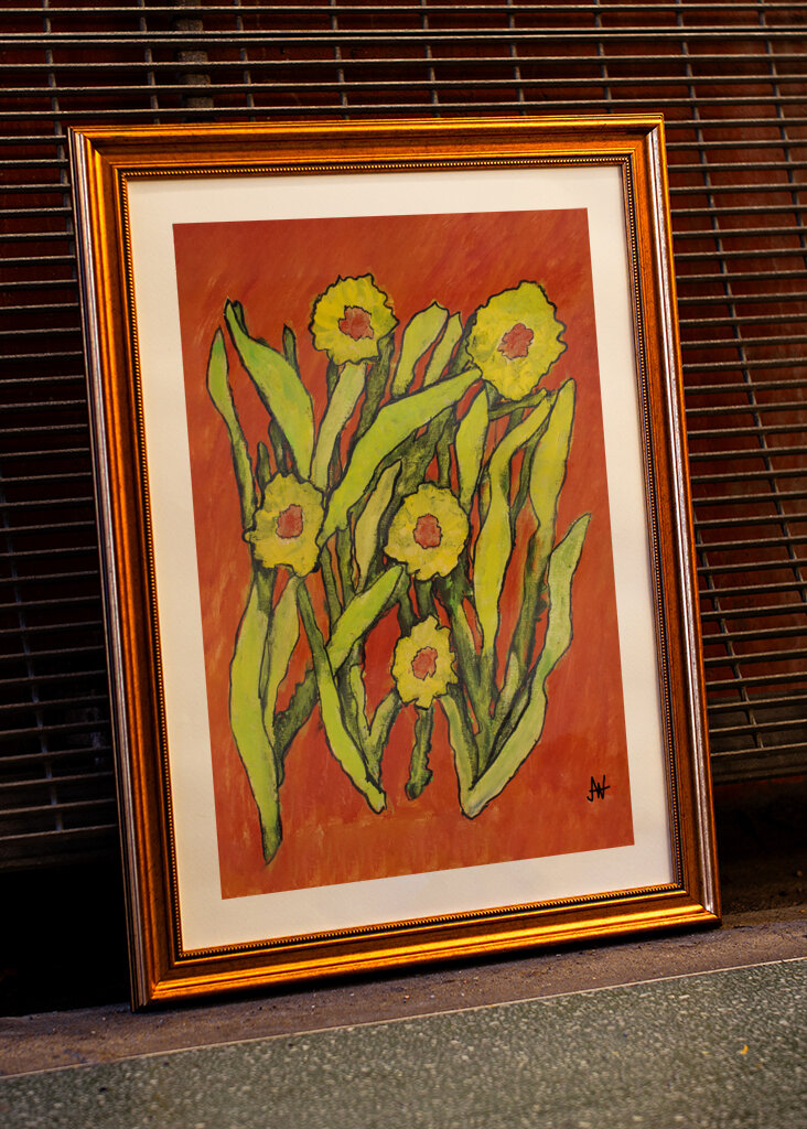 Flowers in passionate dance