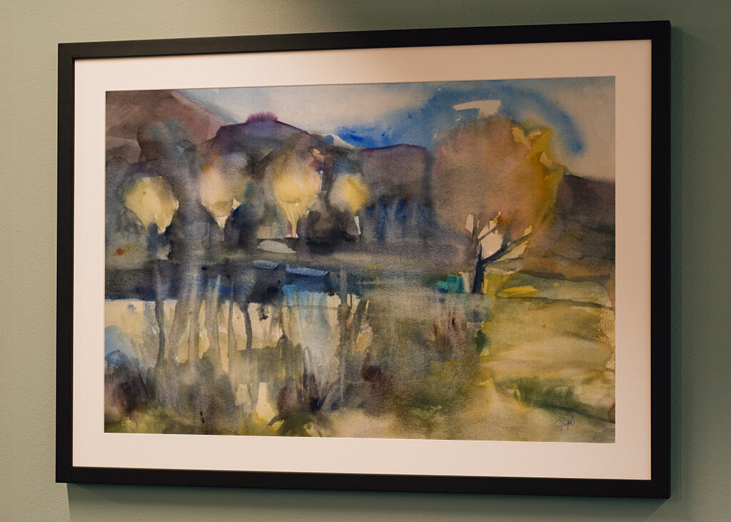 Watercolor Misty Forest