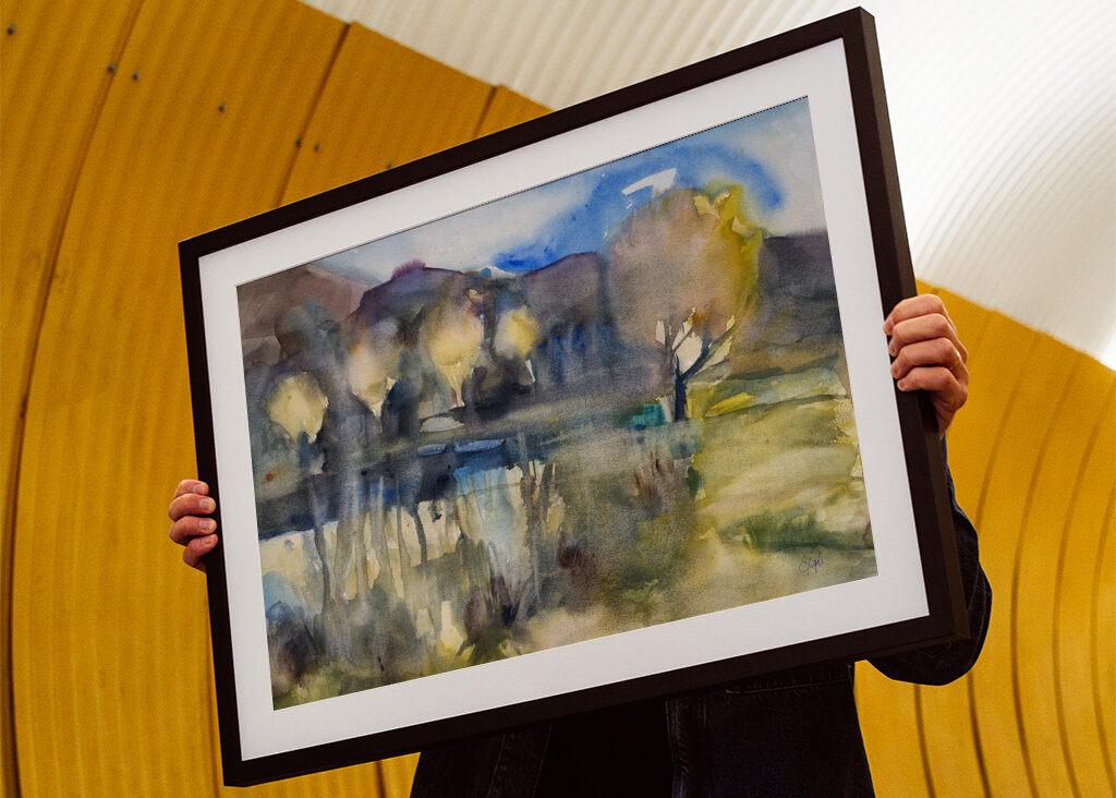 Watercolor Misty Forest