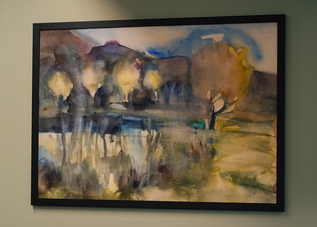 Watercolor Misty Forest