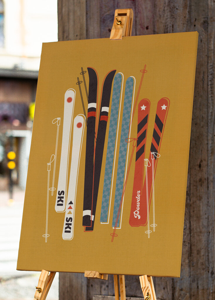 Vintage Ski Poster – Retro Ski