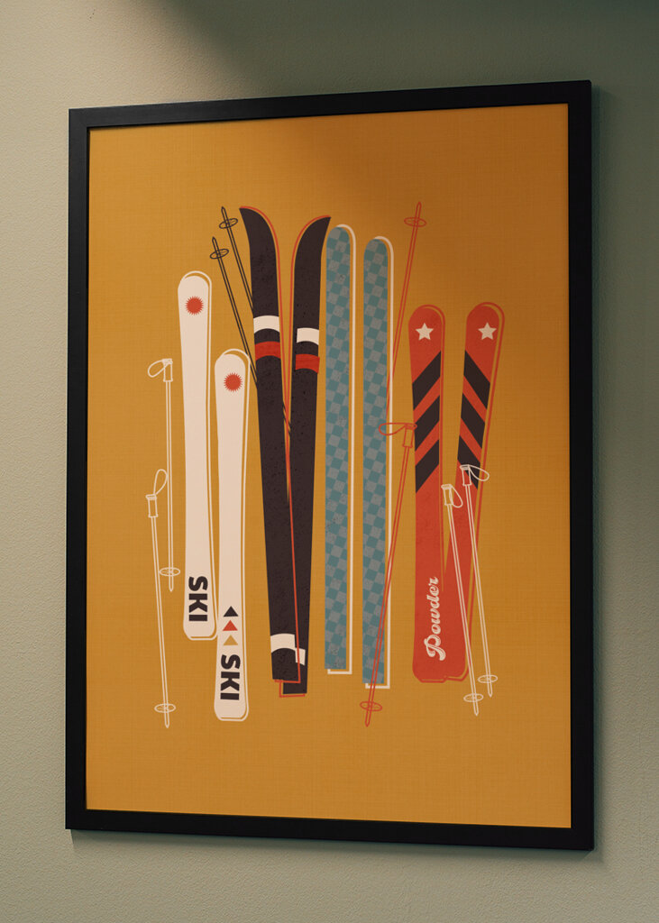 Vintage Ski Poster – Retro Ski