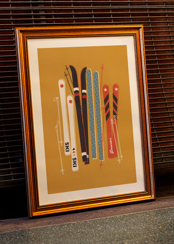 Vintage Ski Poster – Retro Ski