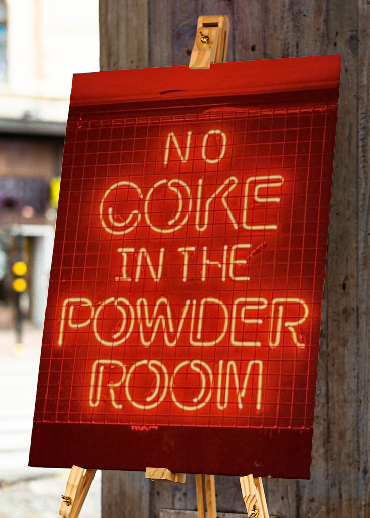 No coke in the powder room