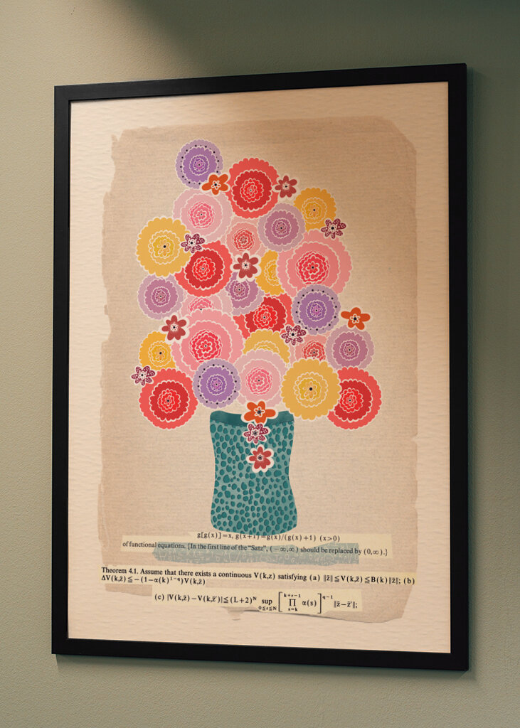 Colourful Flowers In Vase 