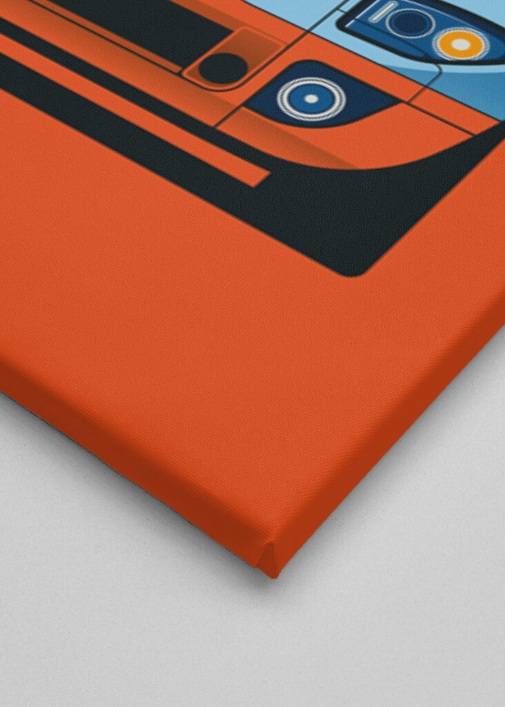 Red and blue sports car