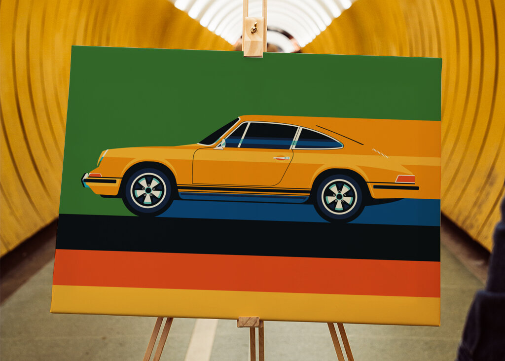 Orange Klassischer Sportwagen