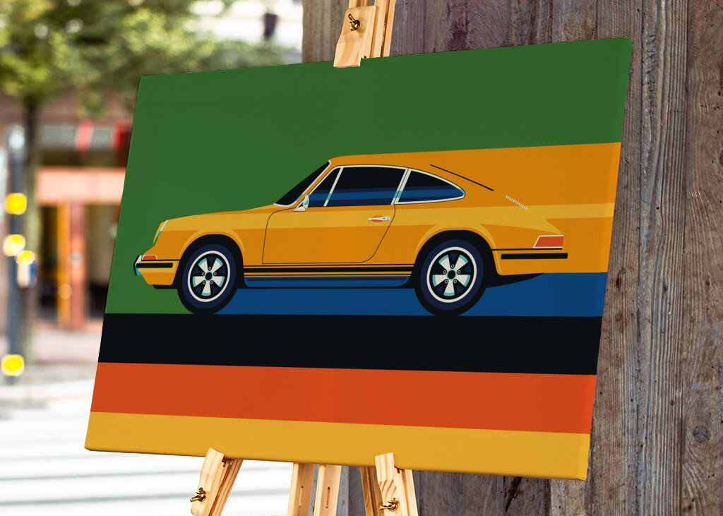 Orange Klassischer Sportwagen