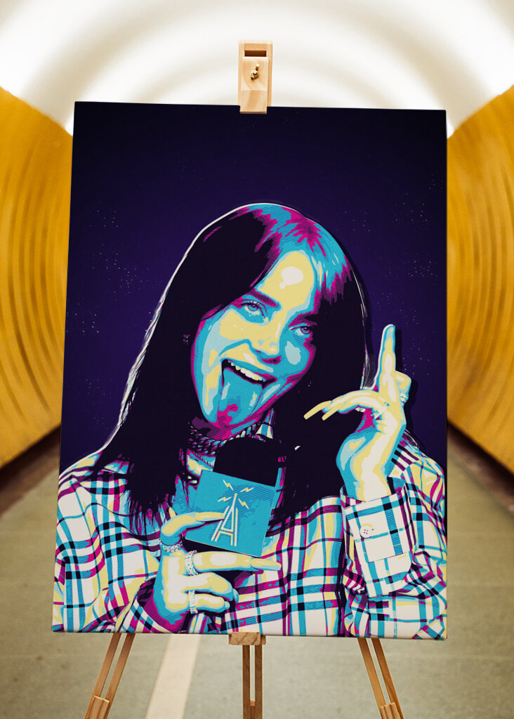 Billie eilish arte retrò