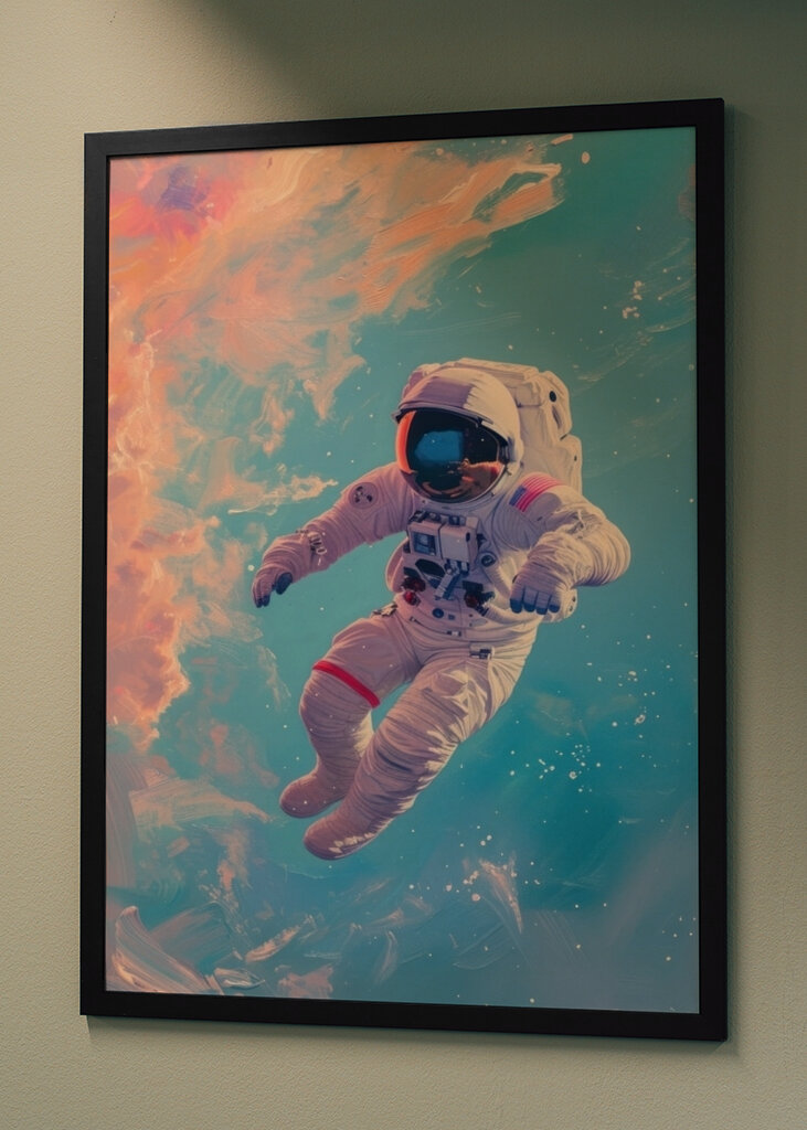 Astronaut schwebt im All