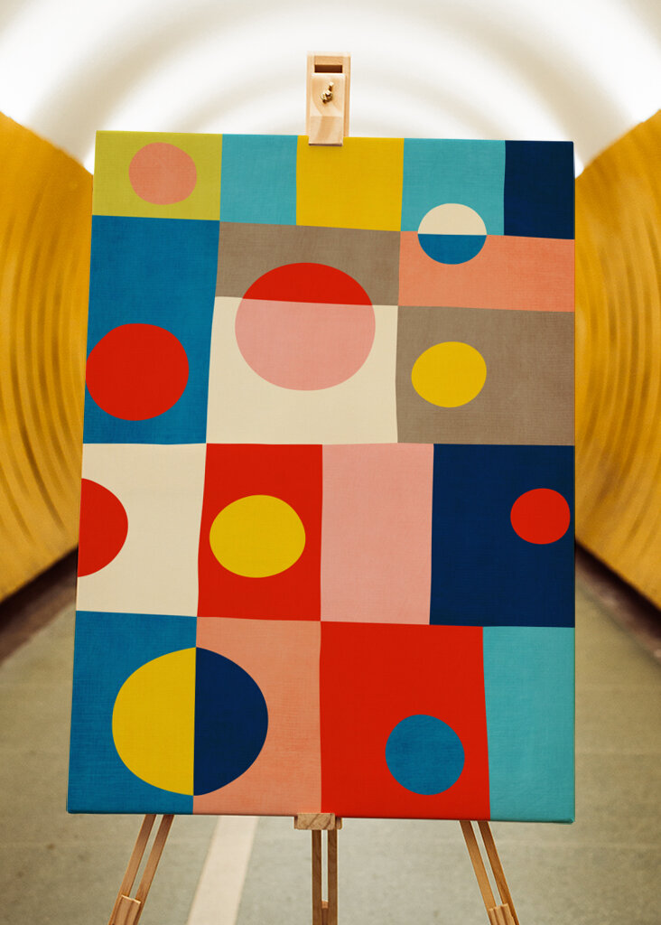 Bright Colorful Circles Art