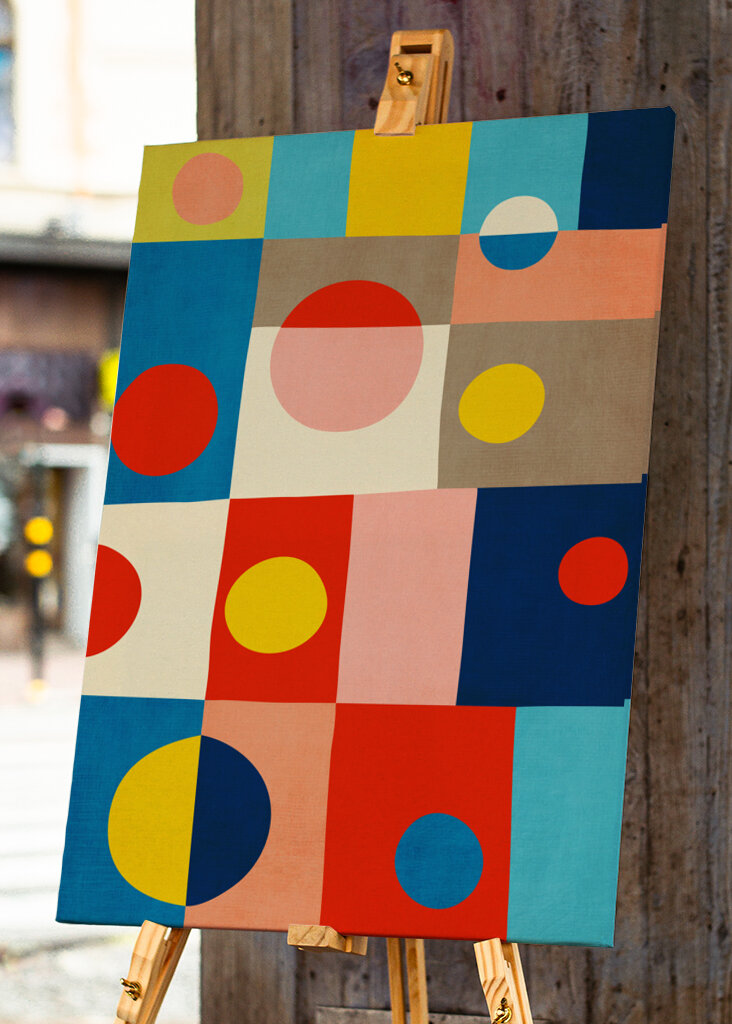 Bright Colorful Circles Art