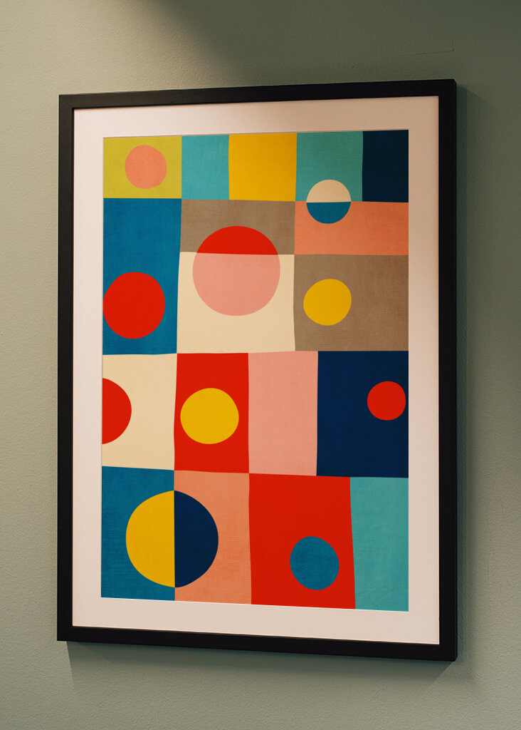 Bright Colorful Circles Art